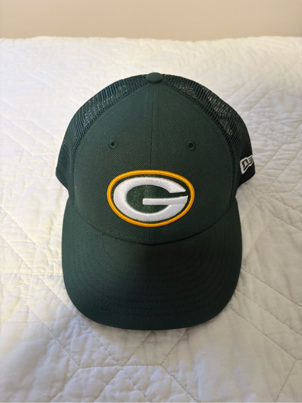 Green Bay Packers New Era 9FIFTY Mesh Snapback Trucker Hat Green NFL